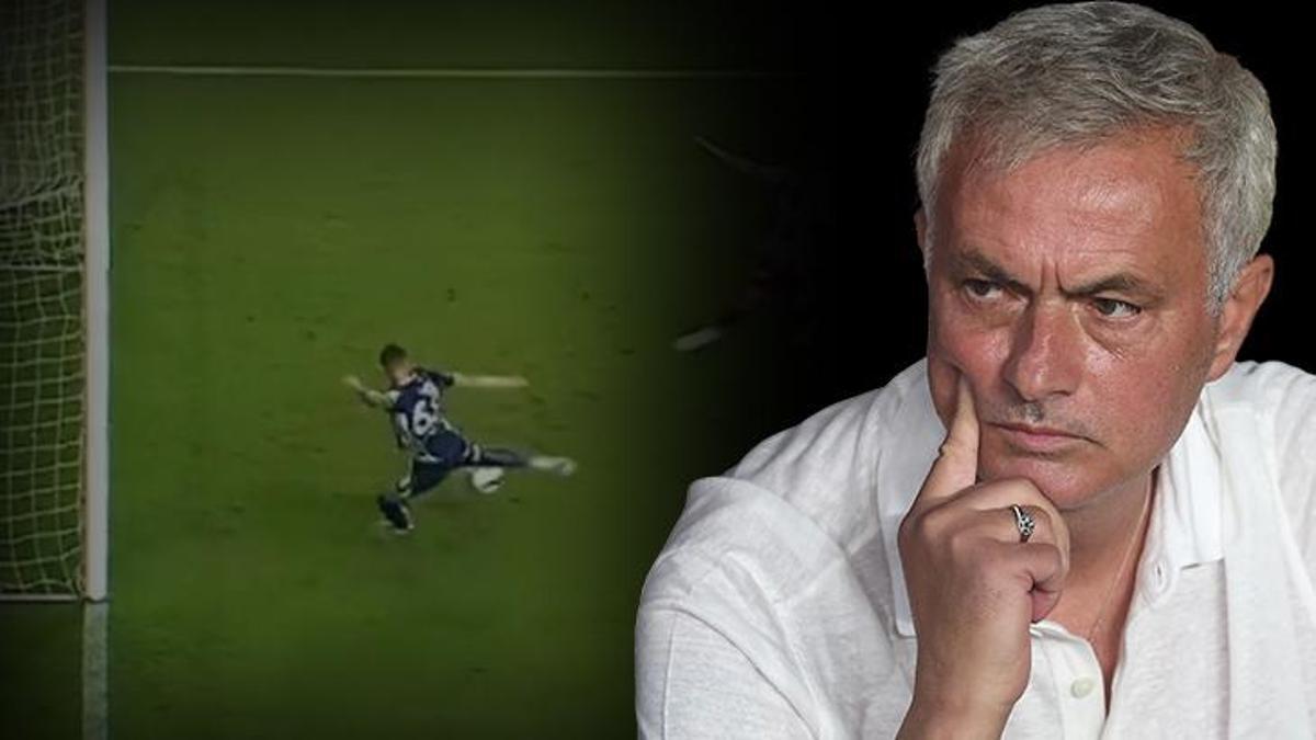 Fenerbahçe’de Sebastian Szymanski net gol fırsatını kaçırdı, Jose Mourinho sahaya daldı! Adeta çılgına döndü