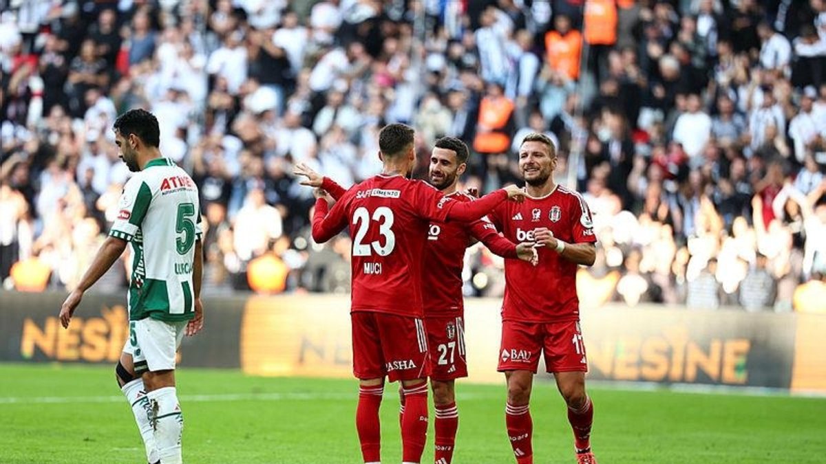 Beşiktaş 2-0 Konyaspor (MAÇ SONUCU – ÖZET) Kartal derbi öncesi moral depoladı