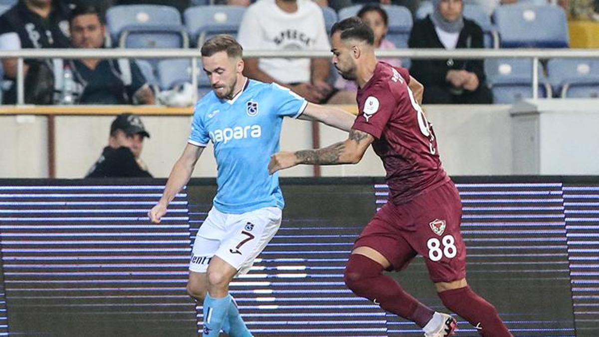 (ÖZET) Mersin’de puanlar paylaşıldı! Hatayspor-Trabzonspor maçı sonucu: 1-1